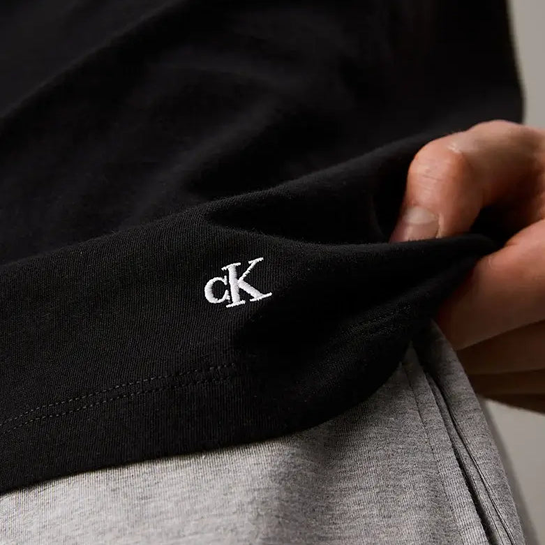 Calvin Klein Loungewear 3 Pack T-Shirts, 100 % Cotton - Black / Grey / White