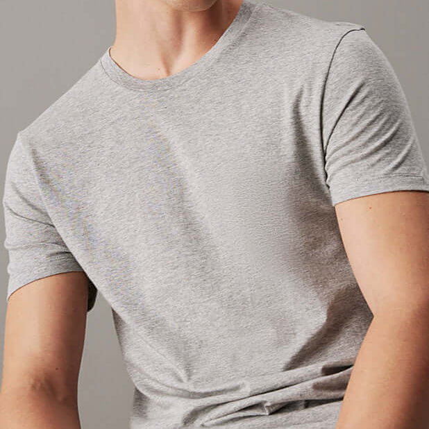 Calvin Klein Loungewear 3 Pack T-Shirts, 100 % Cotton - Black / Grey / White