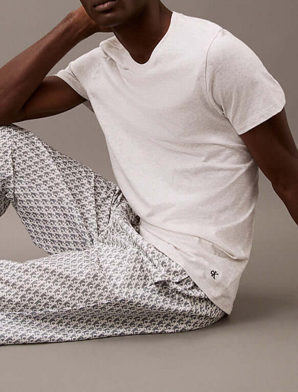 Calvin Klein Loungewear 3 Pack T-Shirts, 100 % Cotton - Navy/White/Green