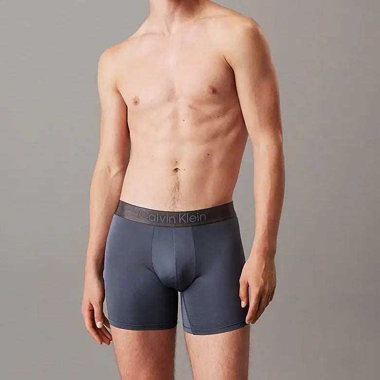 Calvin Klein 3 Pack Micro Stretch Boxer Briefs - Yellow / Blue / Steel Blue