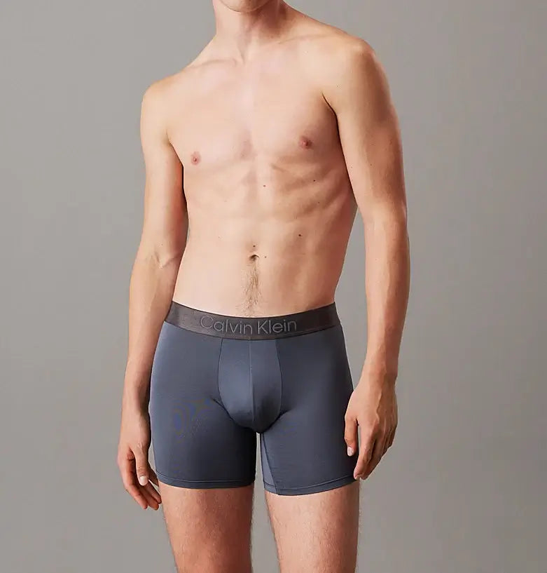 Calvin Klein 3 Pack Micro Stretch Boxer Briefs - Yellow / Blue / Steel Blue