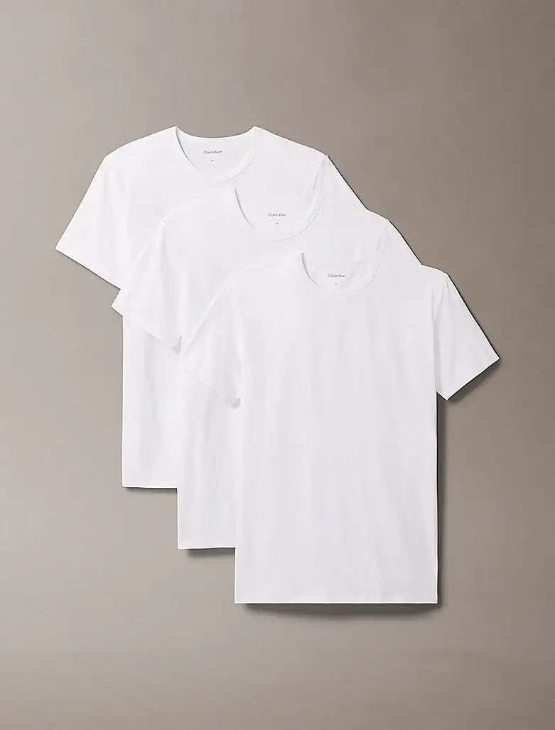 Calvin Klein 3 Pack Lounge Crew Neck T-Shirts - White