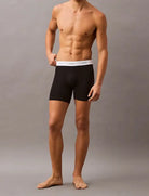Calvin Klein 3 Pack Boxer Briefs – Cotton Modal Stretch Underwear, Black