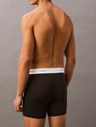 Calvin Klein 3 Pack Boxer Briefs – Cotton Modal Stretch Underwear, Black