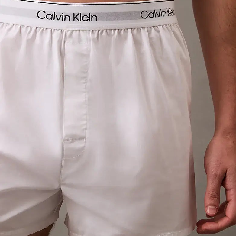 Calvin Klein 3 Pack Slim Fit Boxers – Icon Cotton Stretch | Black / White / Grey Heather