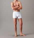 Calvin Klein 3 Pack Relaxed Dart Trunks - Icon Cotton Stretch, White