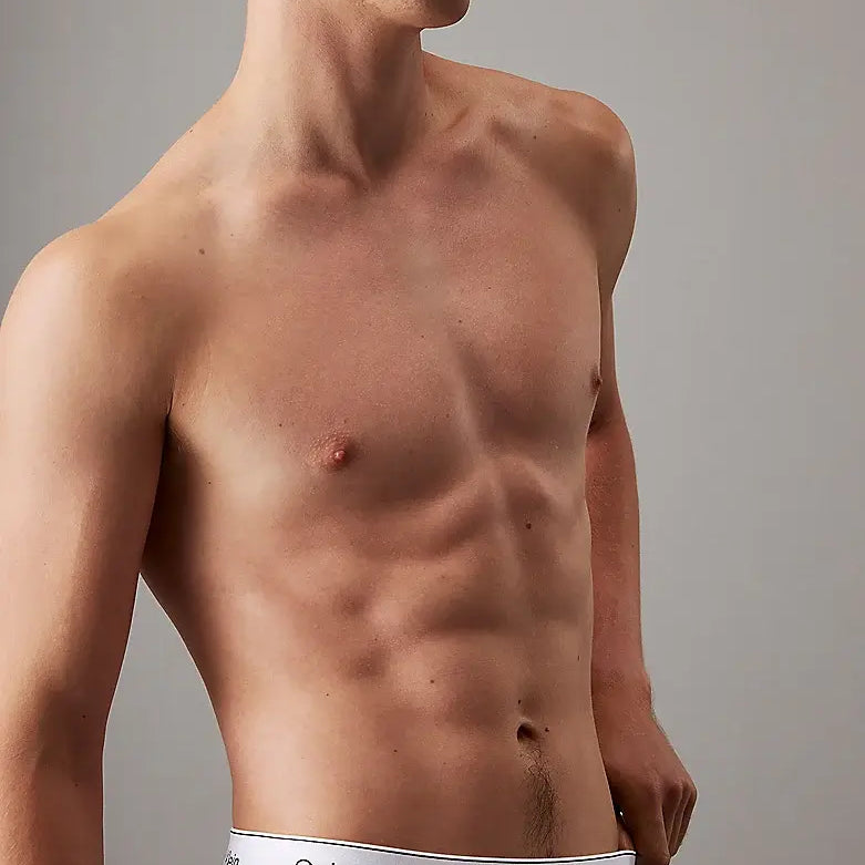 Calvin Klein 3 Pack Relaxed Dart Trunks - Icon Cotton Stretch, Black / Glacier / Blue