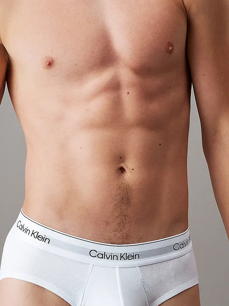 Calvin Klein 3 Pack Icon Cotton Stretch Briefs - White