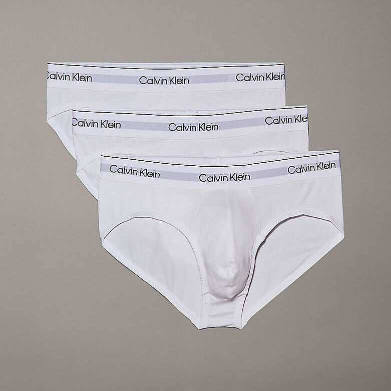 Calvin Klein 3 Pack Icon Cotton Stretch Briefs - White