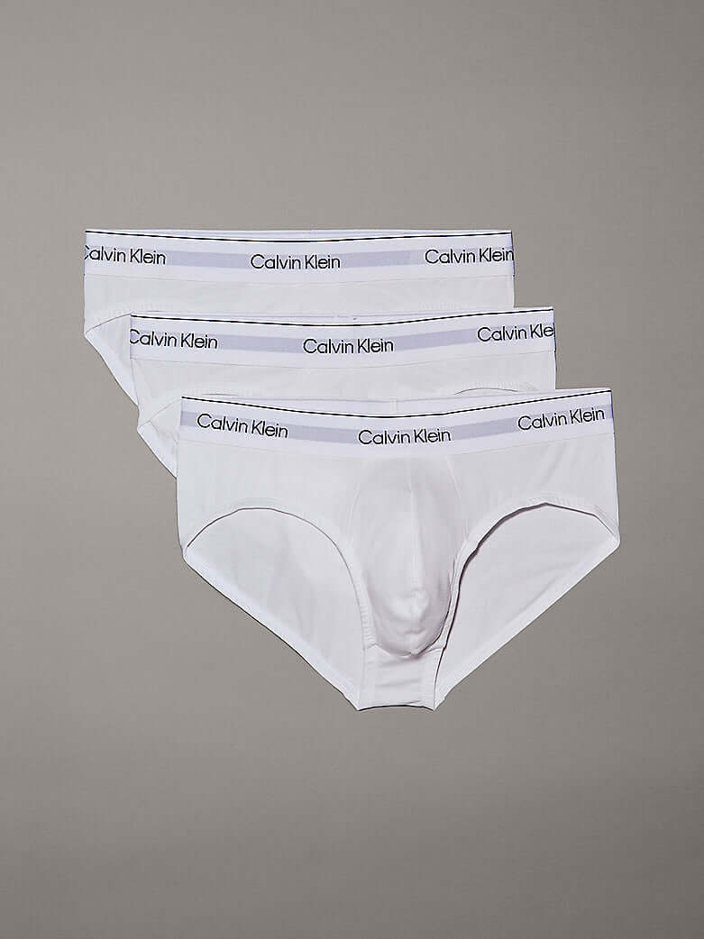 Calvin Klein 3 Pack Icon Cotton Stretch Briefs - White