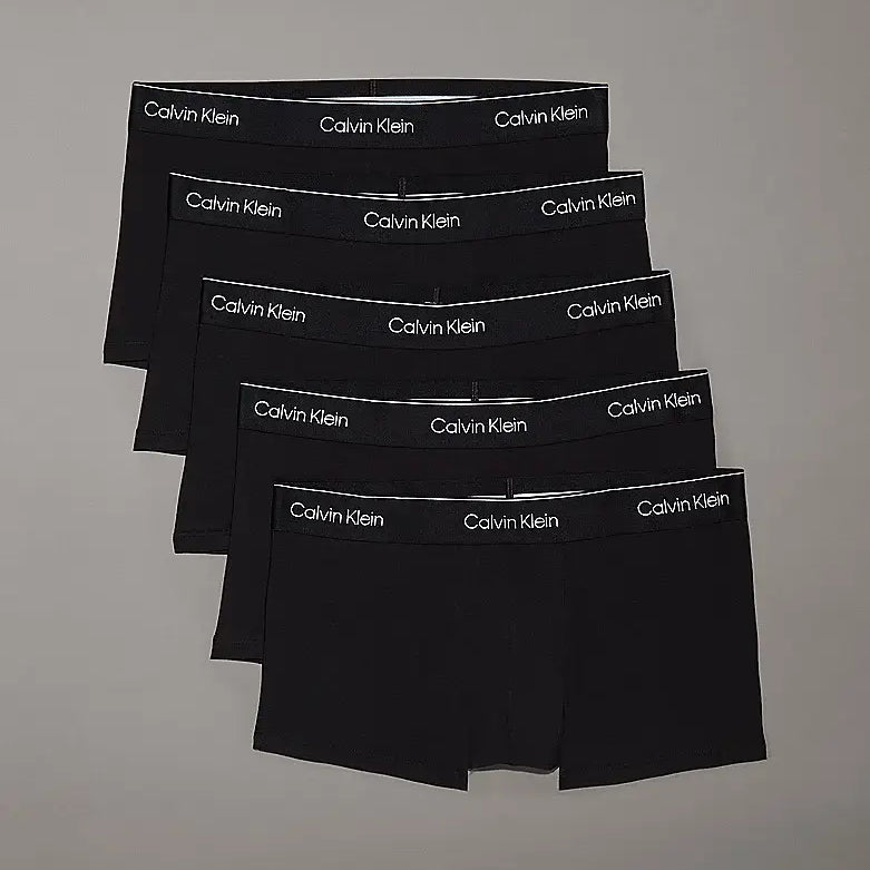 Calvin Klein 5 Pack Low Rise Trunks - Icon Cotton Stretch, Black