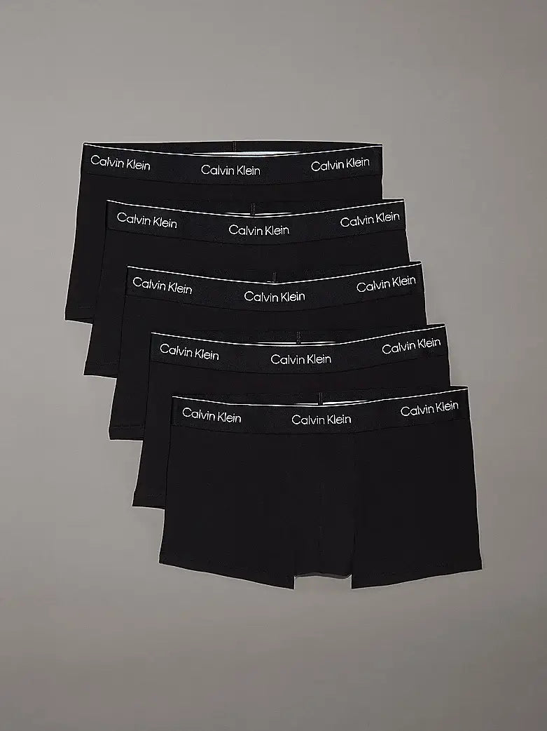 Calvin Klein 5 Pack Low Rise Trunks - Icon Cotton Stretch, Black