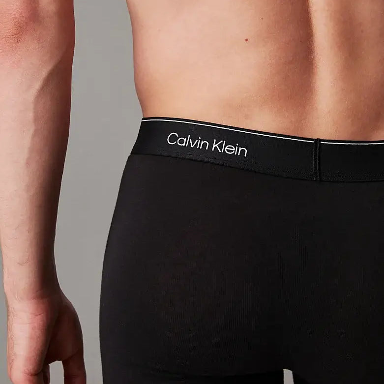 Calvin Klein 3 Pack Boxer Briefs – ICON Cotton Stretch, Black / Coloured Logo