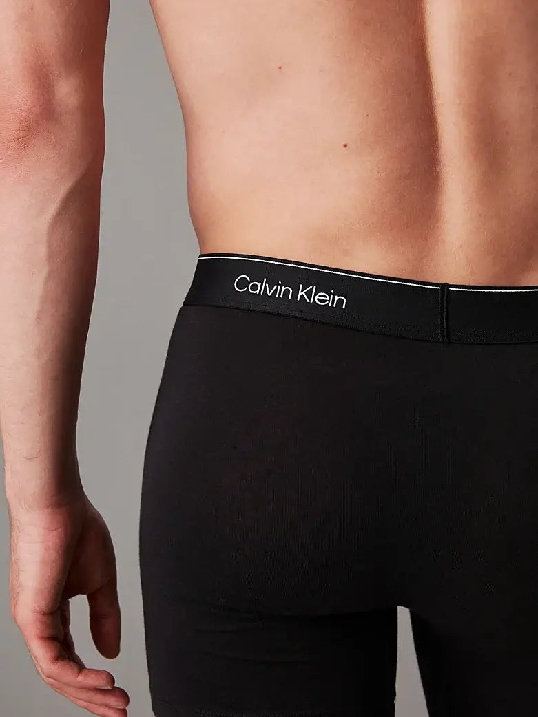 Calvin Klein 3 Pack Boxer Briefs – ICON Cotton Stretch, Black / Coloured Logo