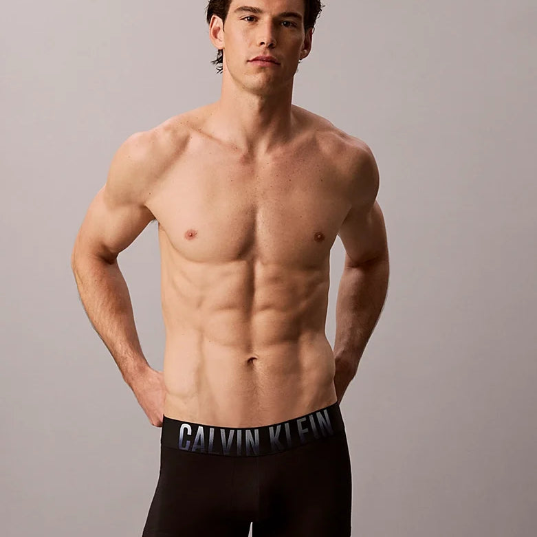 Calvin Klein Intense Power Cotton 3 Pack Trunks Black Multi - front detail