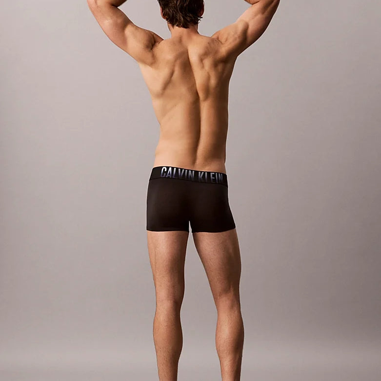 Calvin Klein Intense Power Cotton 3 Pack Trunks Black Multi - back view