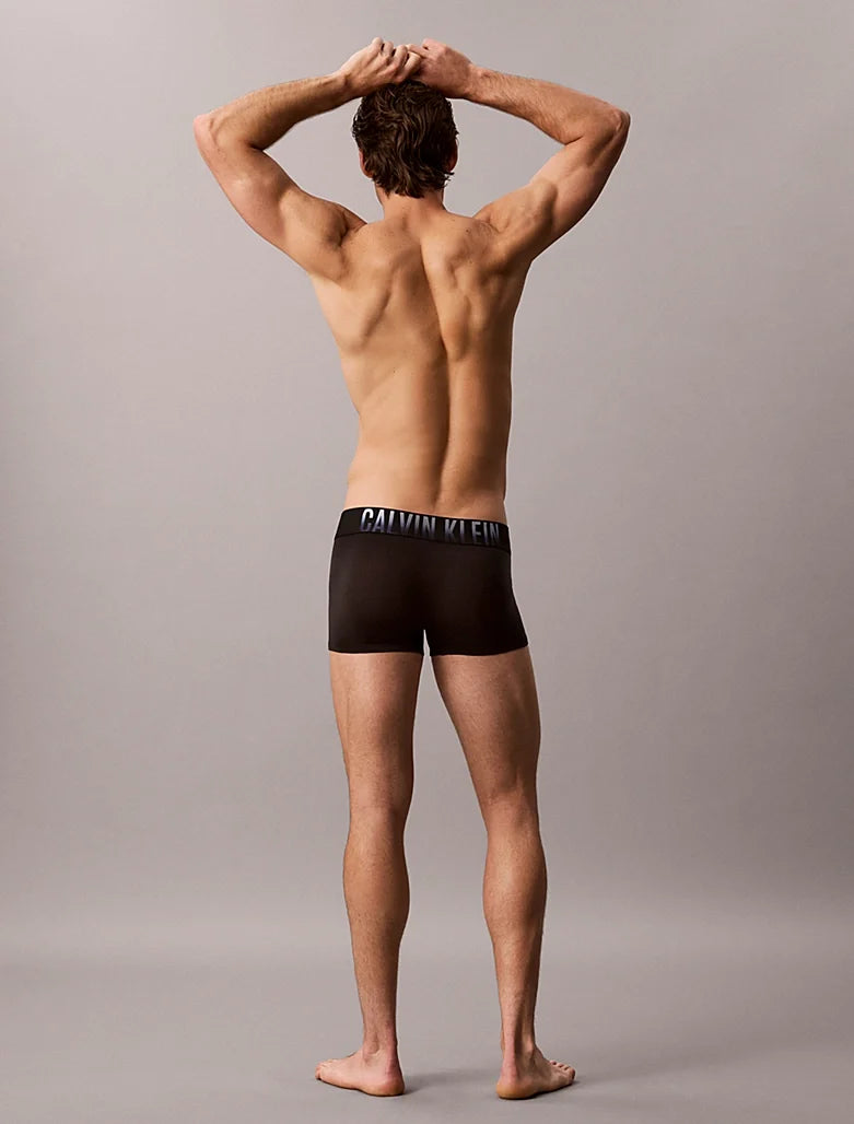 Calvin Klein Intense Power Cotton 3 Pack Trunks Black Multi - back view