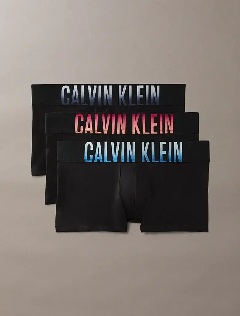 Calvin Klein Intense Power Cotton 3 Pack Trunks Black Multi - pack and product
