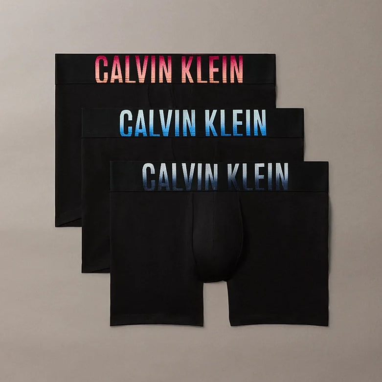 Calvin Klein Intense Power Cotton 3 Pack Boxer Briefs Black Multi - front product view