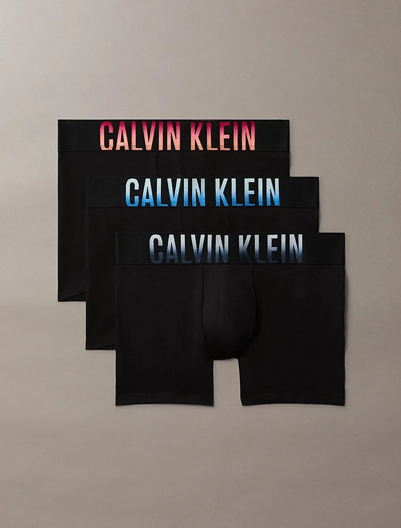 Calvin Klein Intense Power Cotton 3 Pack Boxer Briefs Black Multi - front product view