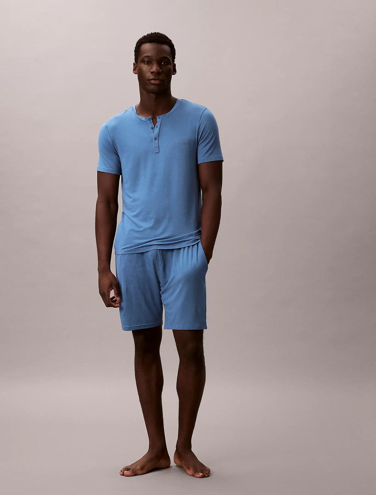 Calvin Klein Ultra Soft Modal Henley Pyjama T-Shirt – Breathable Stretch Loungewear