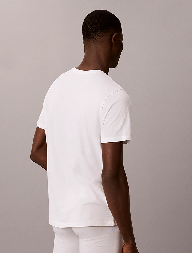 Calvin Klein Icon Cotton Lounge T-Shirt white – back of regular-fit crew neck tee