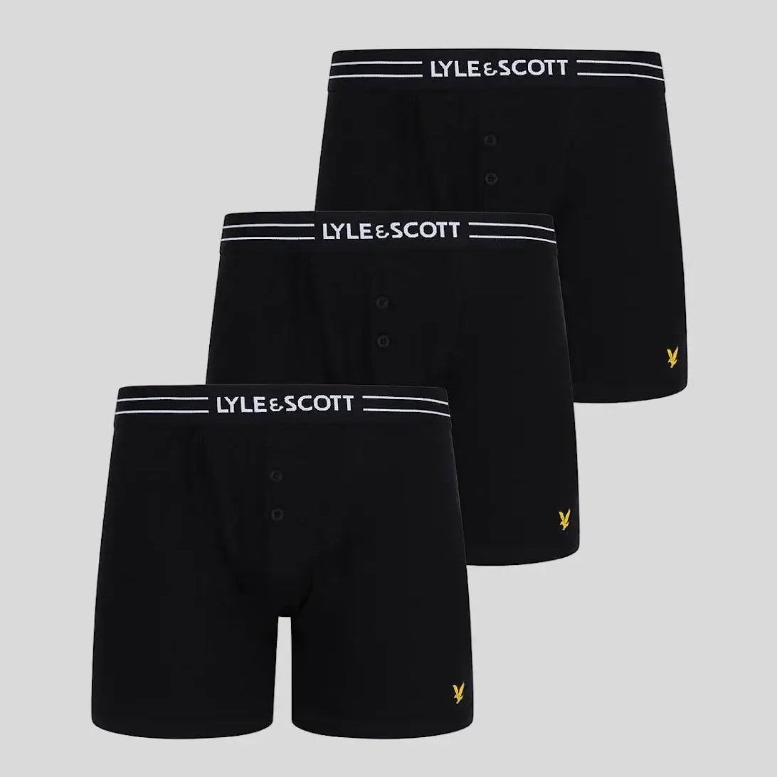 Lyle & Scott 3 Pack Lewis Men's Button Fly Boxer Briefs