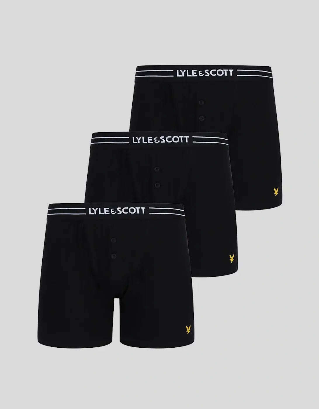 Lyle & Scott 3 Pack Lewis Men's Button Fly Boxer Briefs