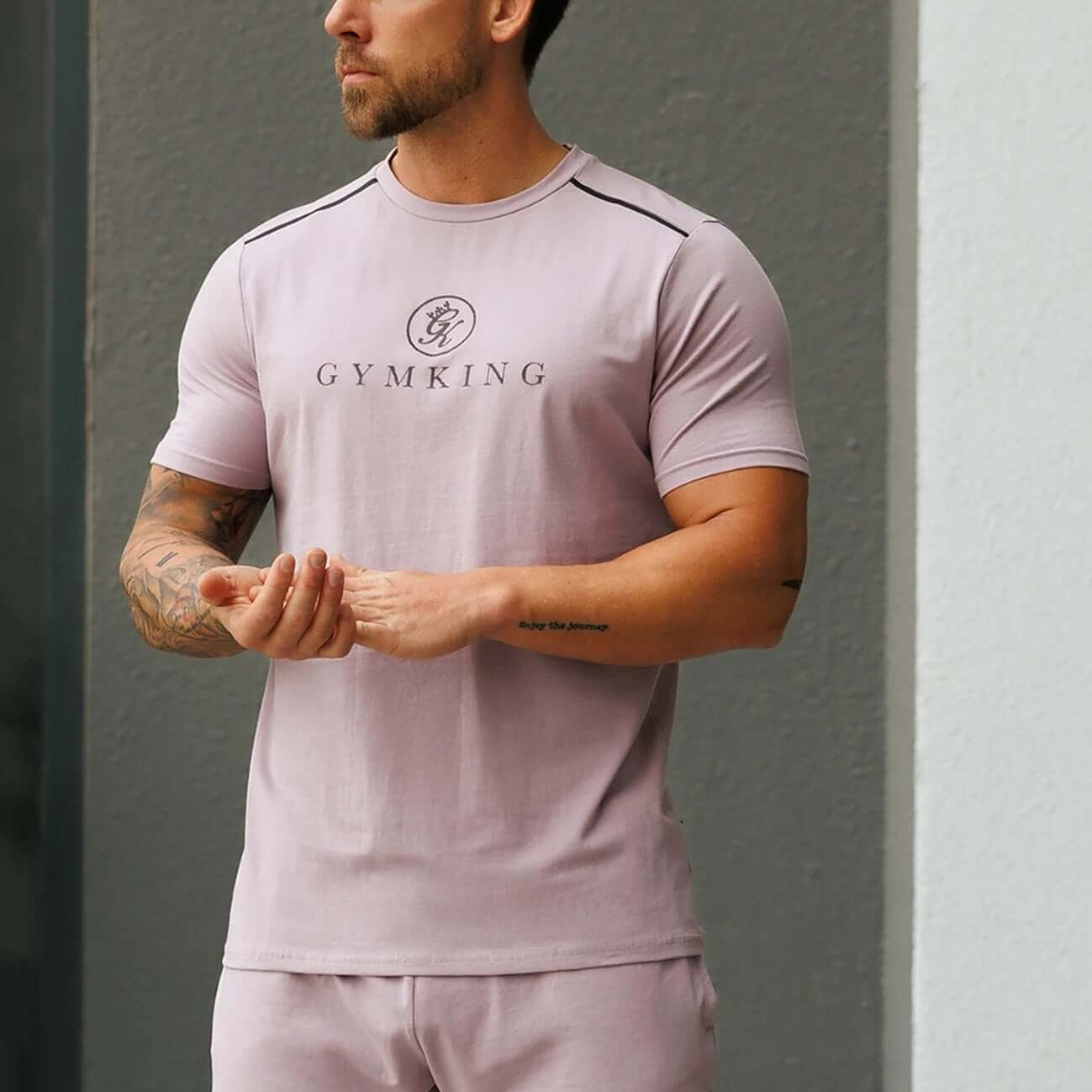 Gym King Pro Logo V2 Jersey Tee - Lilac Smoke