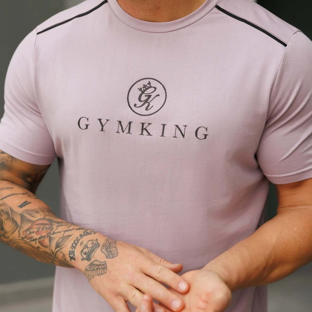 Gym King Pro Logo V2 Jersey Tee - Lilac Smoke