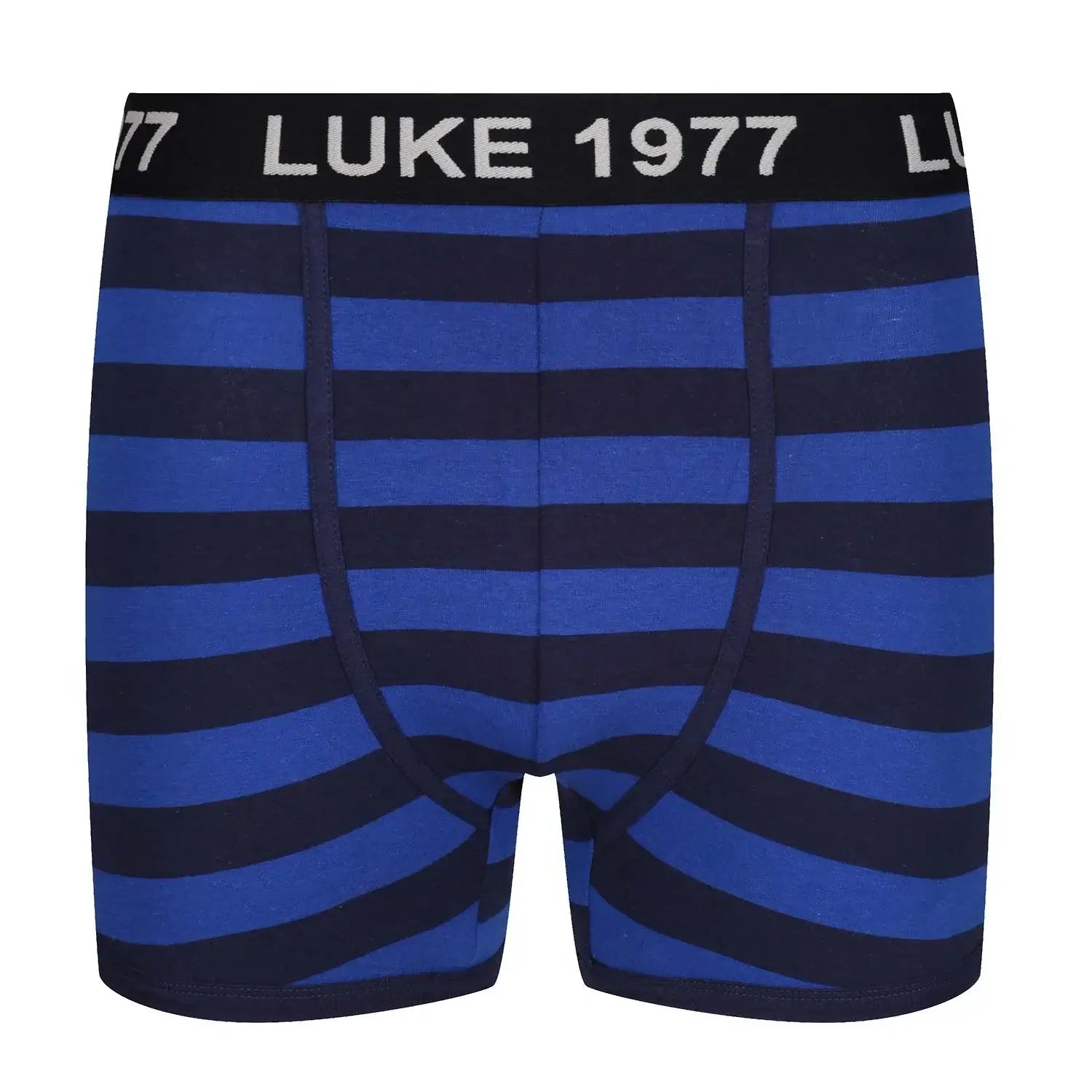 Luke NITER Soft Cotton Trunk Boxers 3 Pack - Navy Stripes