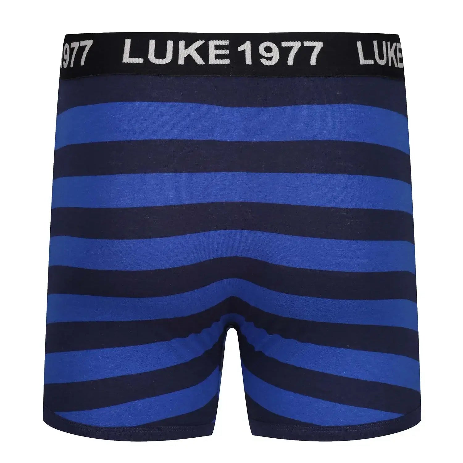 Luke NITER Soft Cotton Trunk Boxers 3 Pack - Navy Stripes