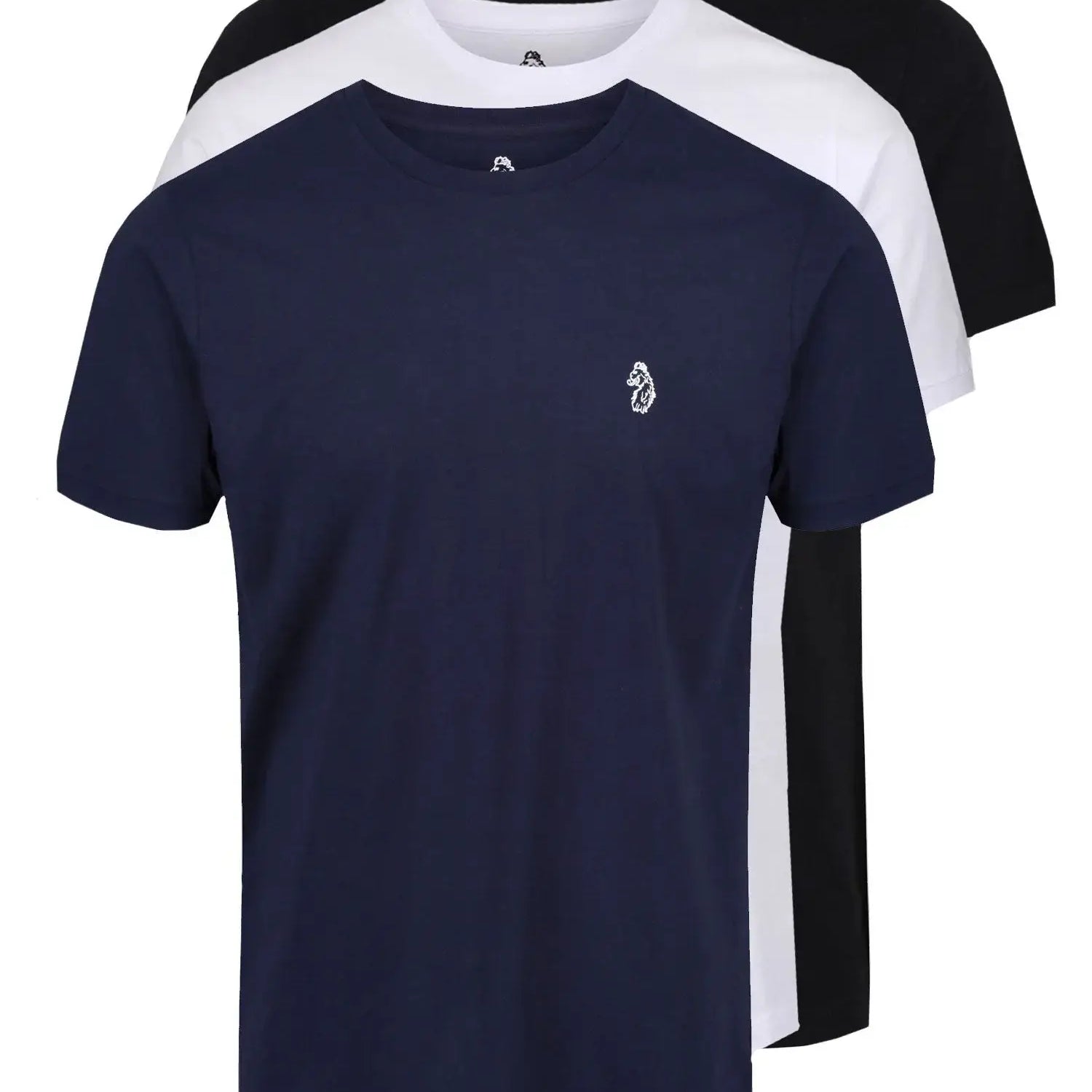 LUKE 1977 Johnys 3 Pack T-Shirt, Black/White/Navy