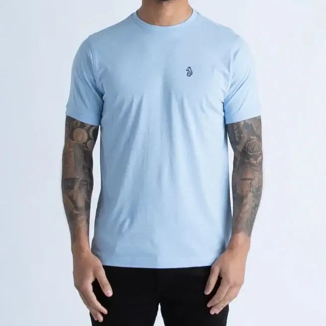 LUKE 1977 Johnys Crew Neck 3 Pack T-Shirt, Navy/Sky/White