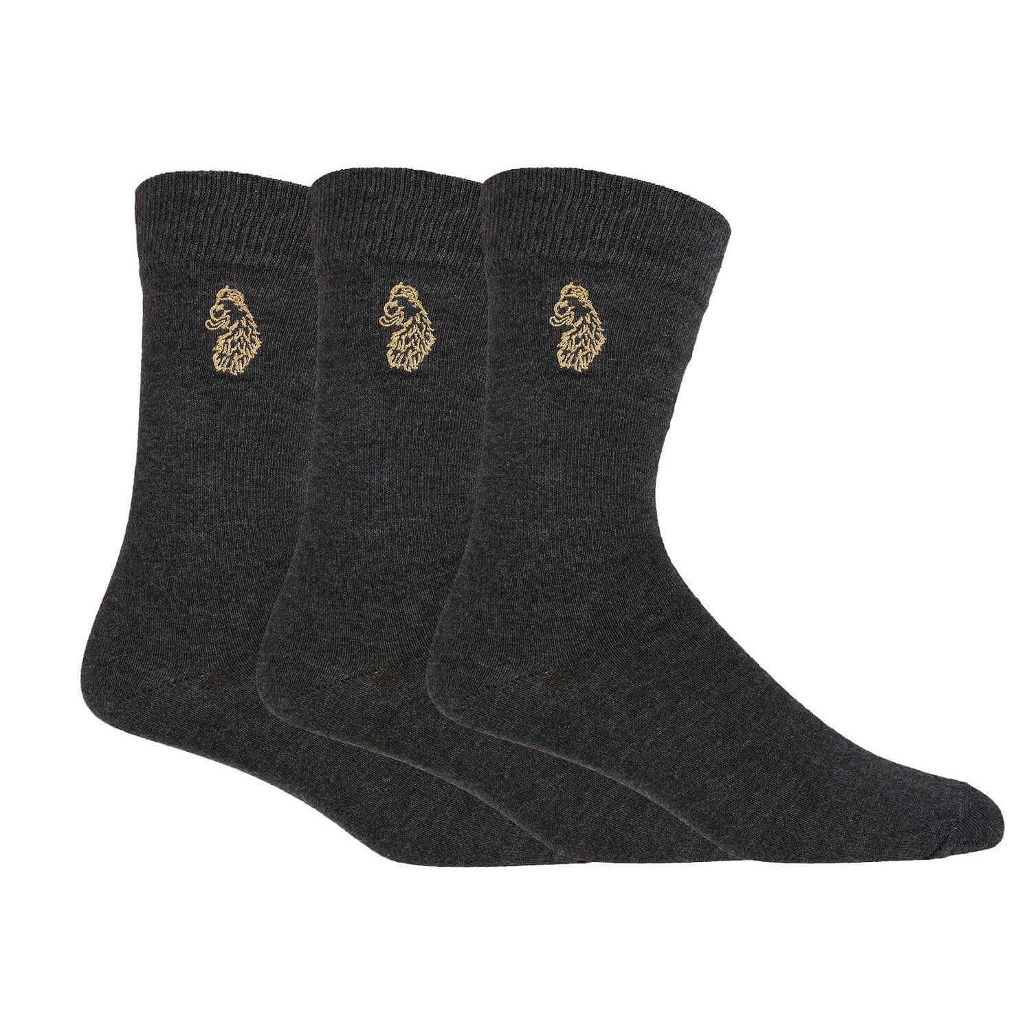 Luke Antiki 3 Pack Socks - Mid Grey ( Size 7-11 )