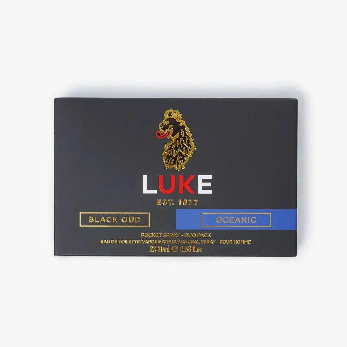 LUKE Pocket Spray 2 Pack Black Oud and Oceanic, 2 x 20ml
