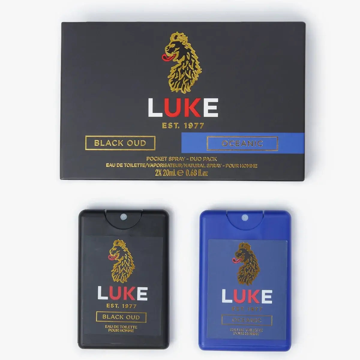 LUKE Pocket Spray 2 Pack – Men's Fragrance Duo, 2 x 20ml