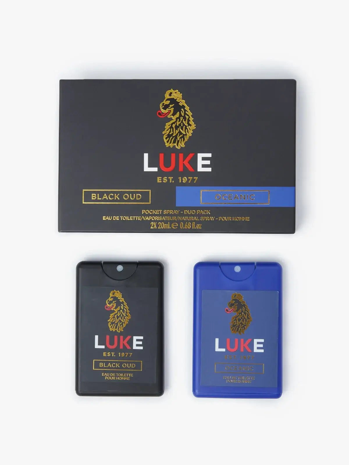 LUKE Pocket Spray 2 Pack – Men's Fragrance Duo, 2 x 20ml