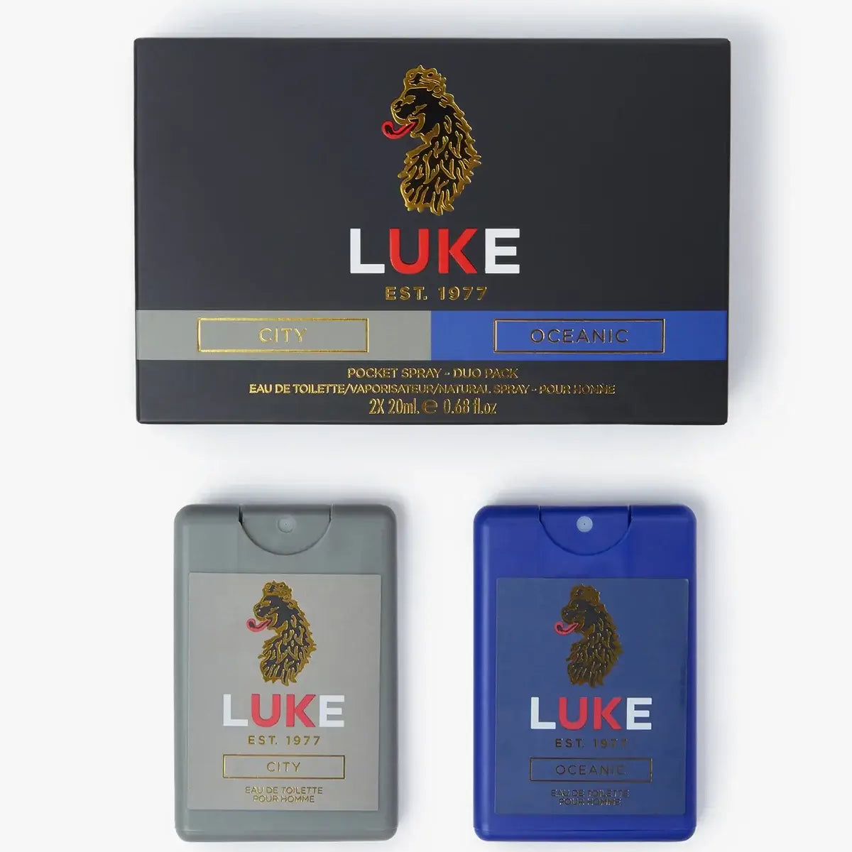 LUKE Pocket Spray 2 Pack – Men's Fragrance Duo, 2 x 20ml