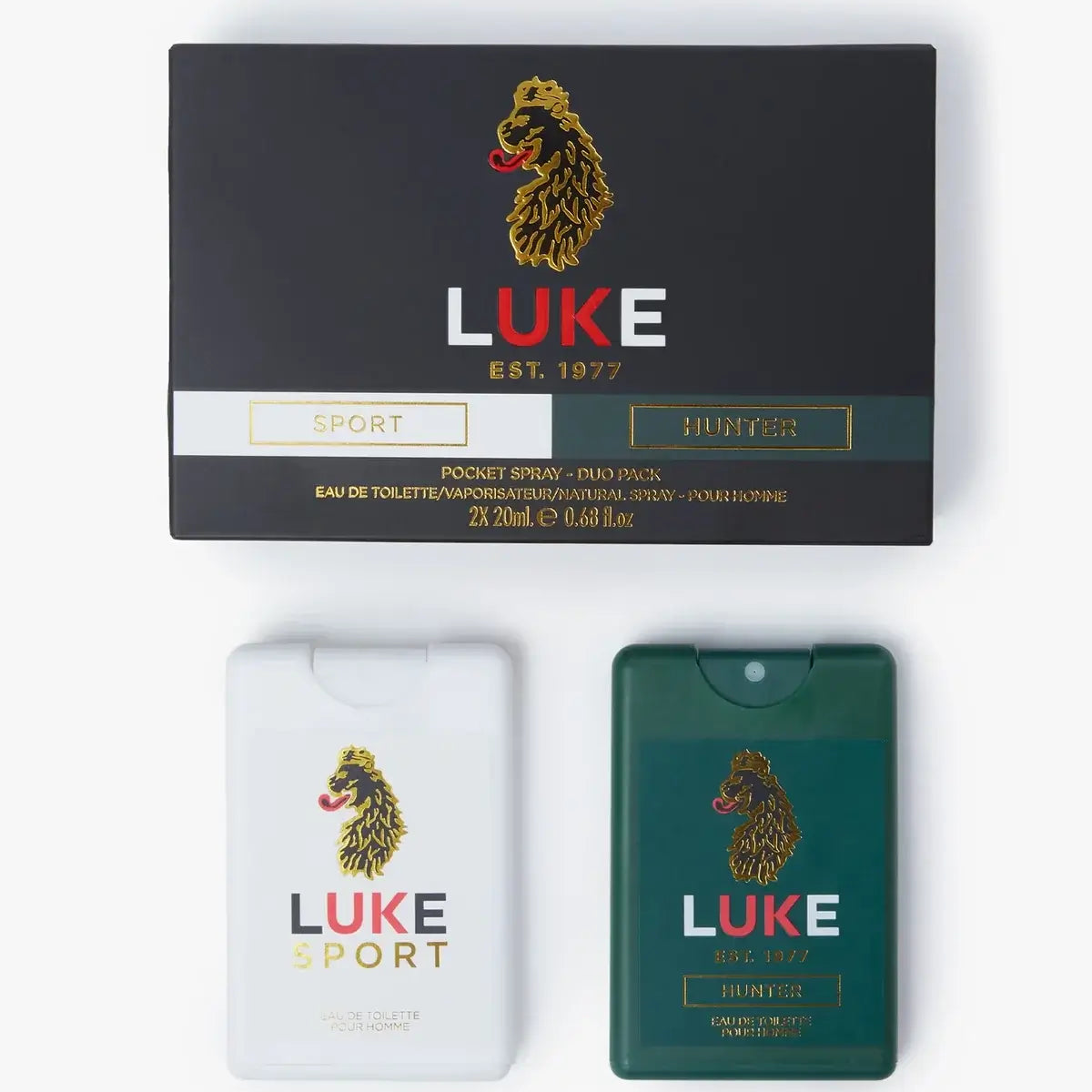 LUKE Pocket Spray 2 Pack – Men's Fragrance Duo, 2 x 20ml