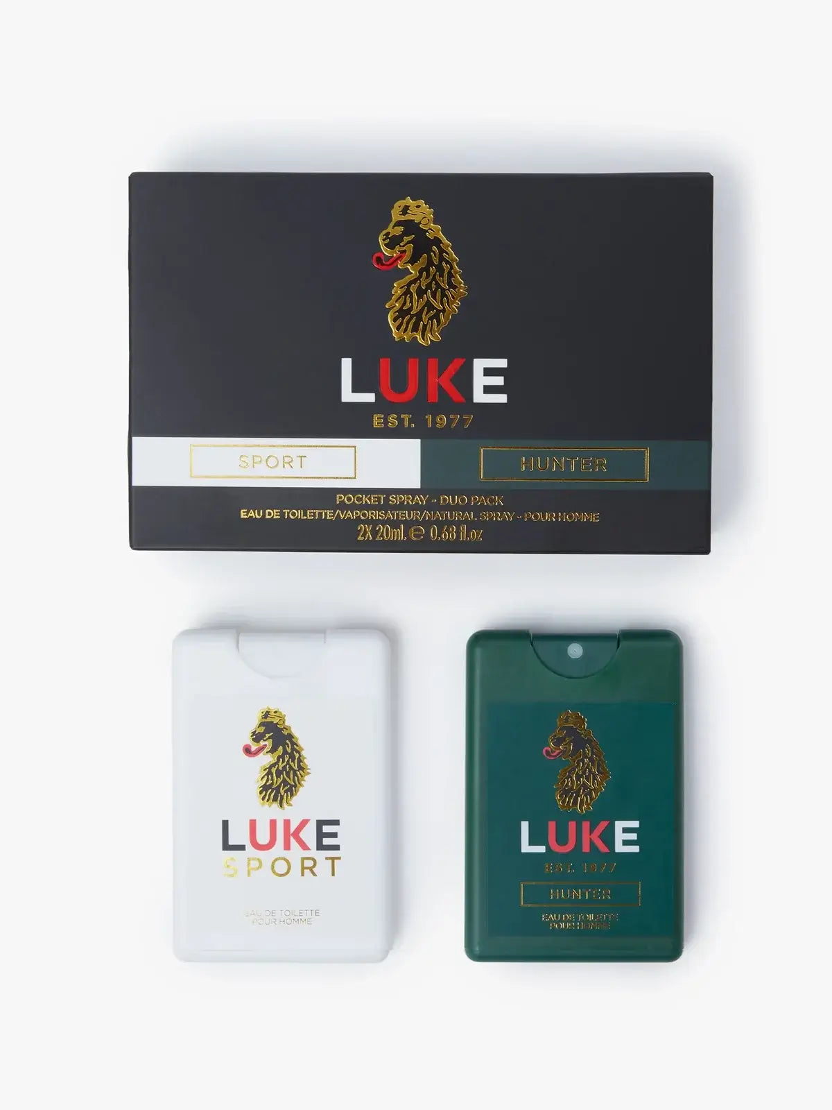 LUKE Pocket Spray 2 Pack – Men's Fragrance Duo, 2 x 20ml