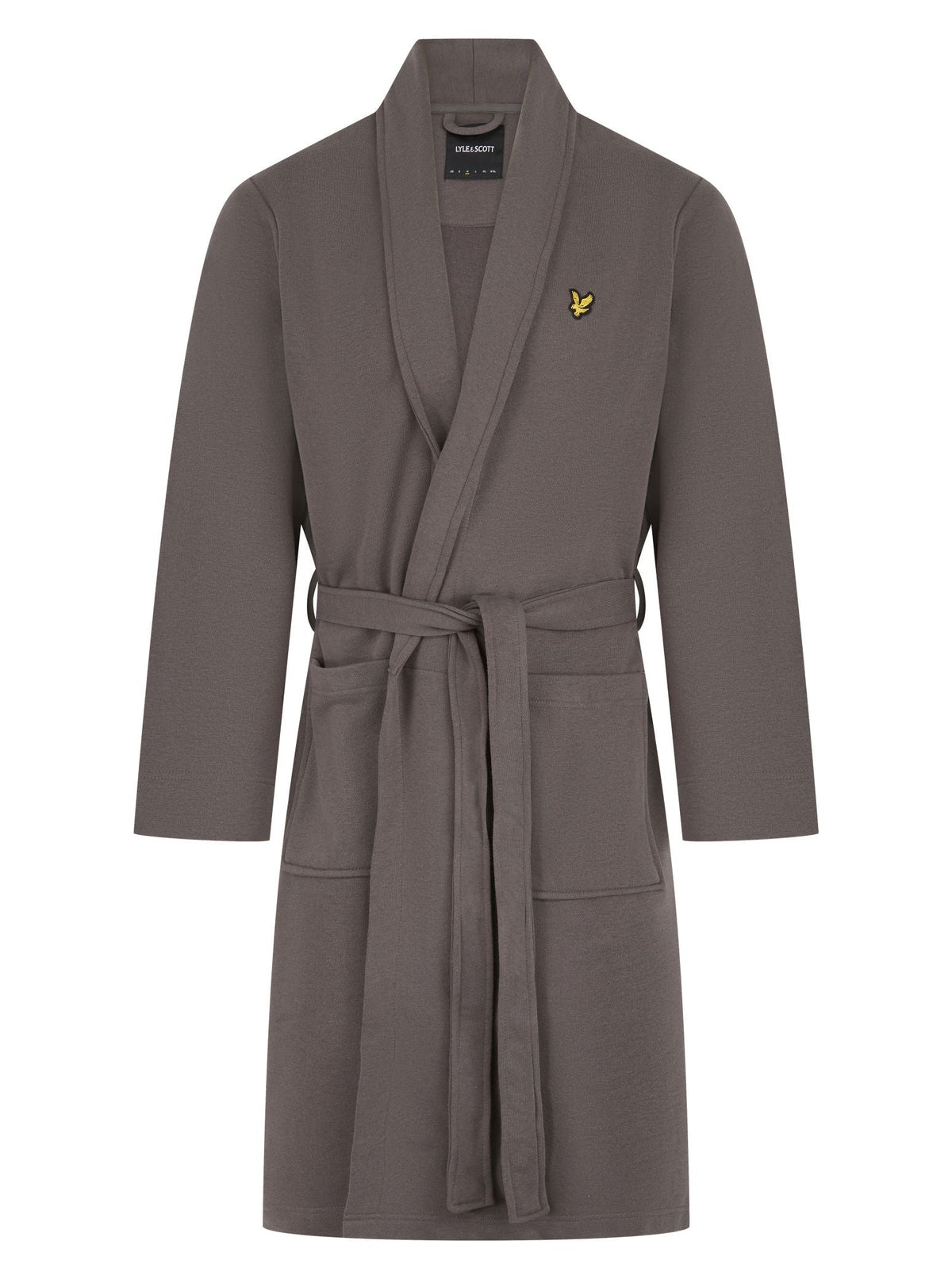 Lyle & Scott Matthew Fleece Dressing Gown Granite Grey - Image 1