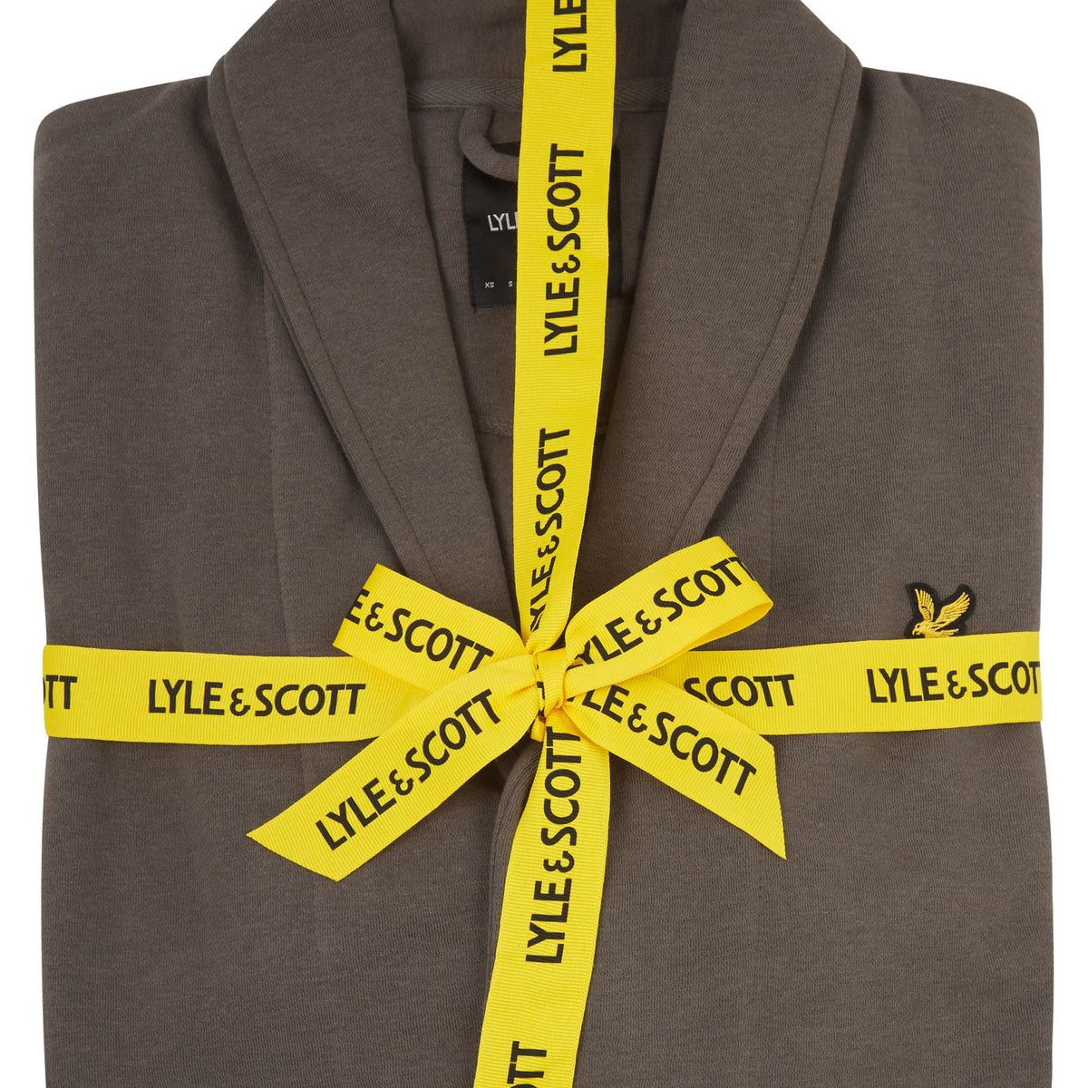 Lyle & Scott Matthew Fleece Dressing Gown Granite Grey - Image 4