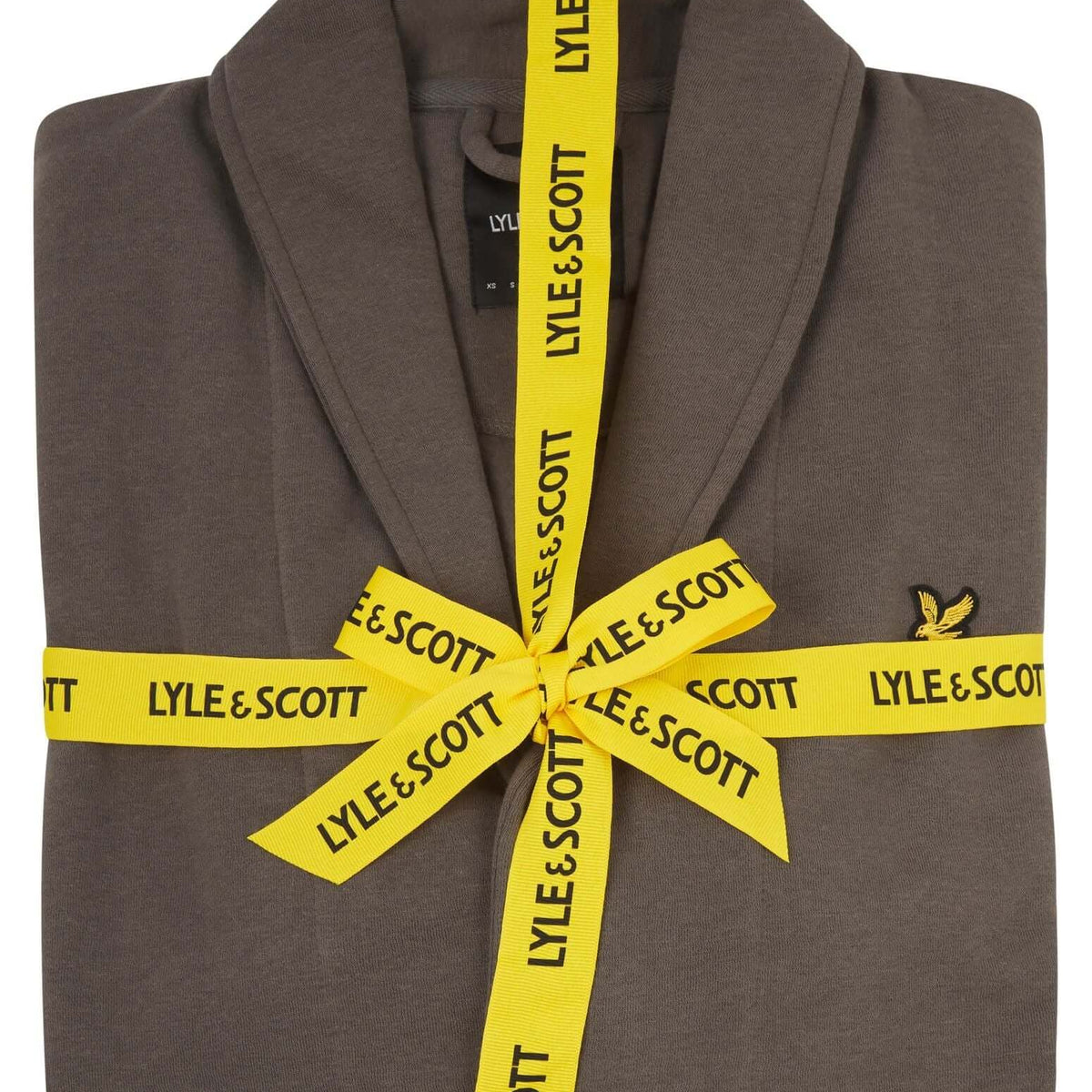 Lyle & Scott Matthew Fleece Dressing Gown Granite Grey - Image 4