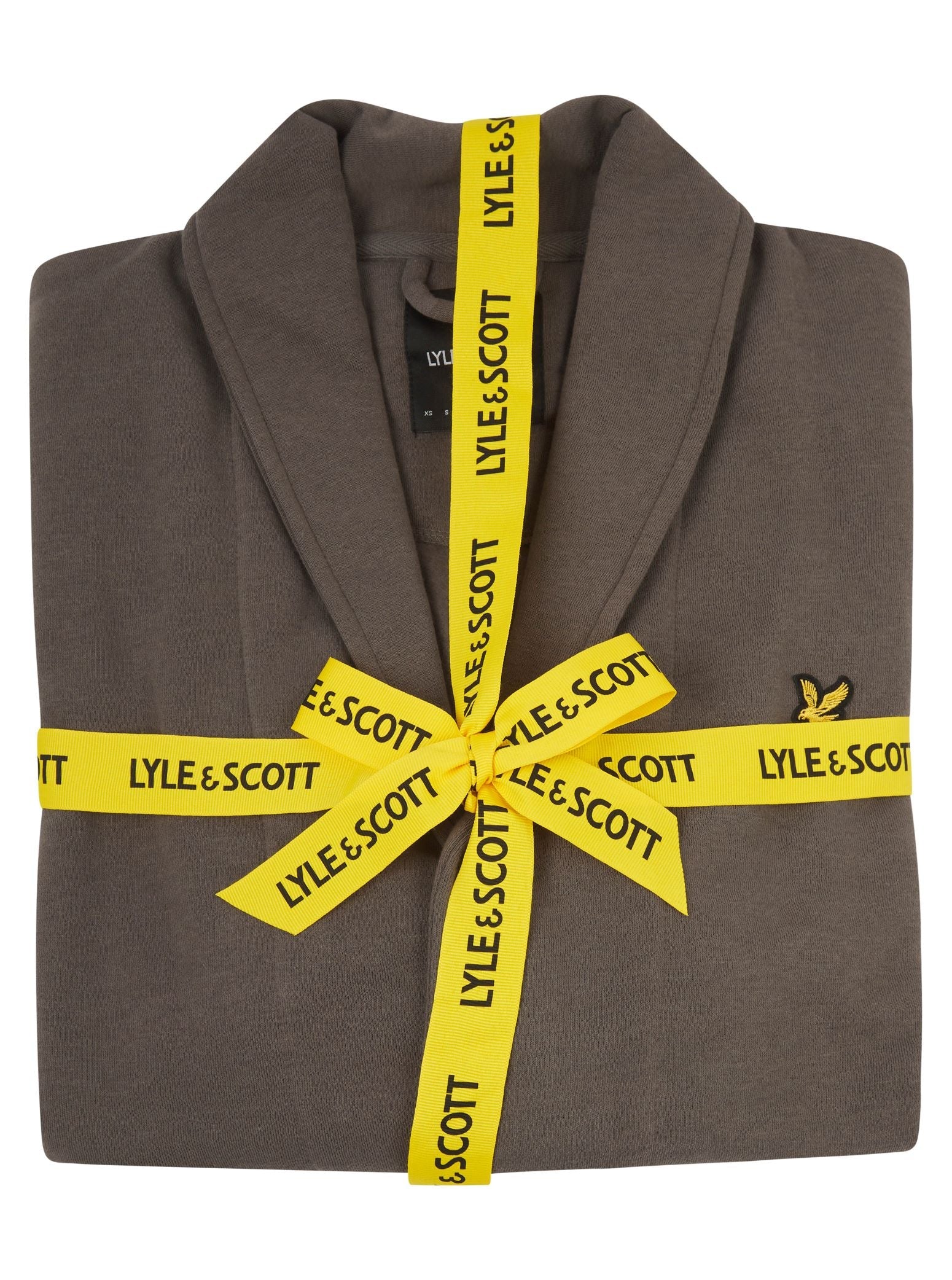 Lyle & Scott Matthew Fleece Dressing Gown Granite Grey - Image 4