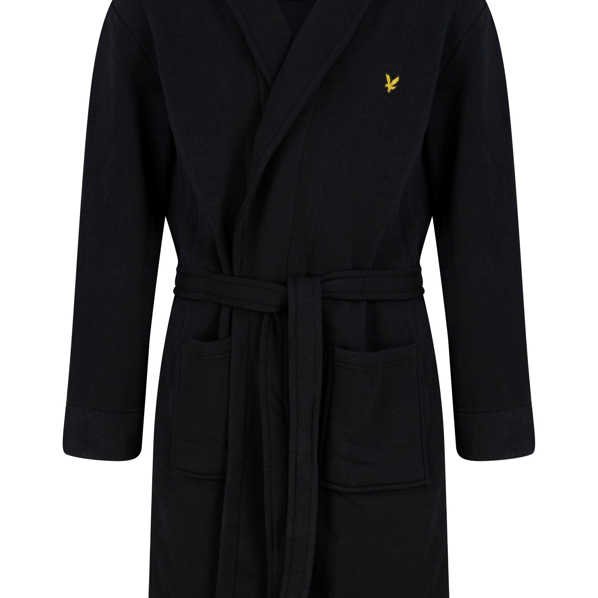 Lyle & Scott Matthew Fleece Dressing Gown Black - Image 1