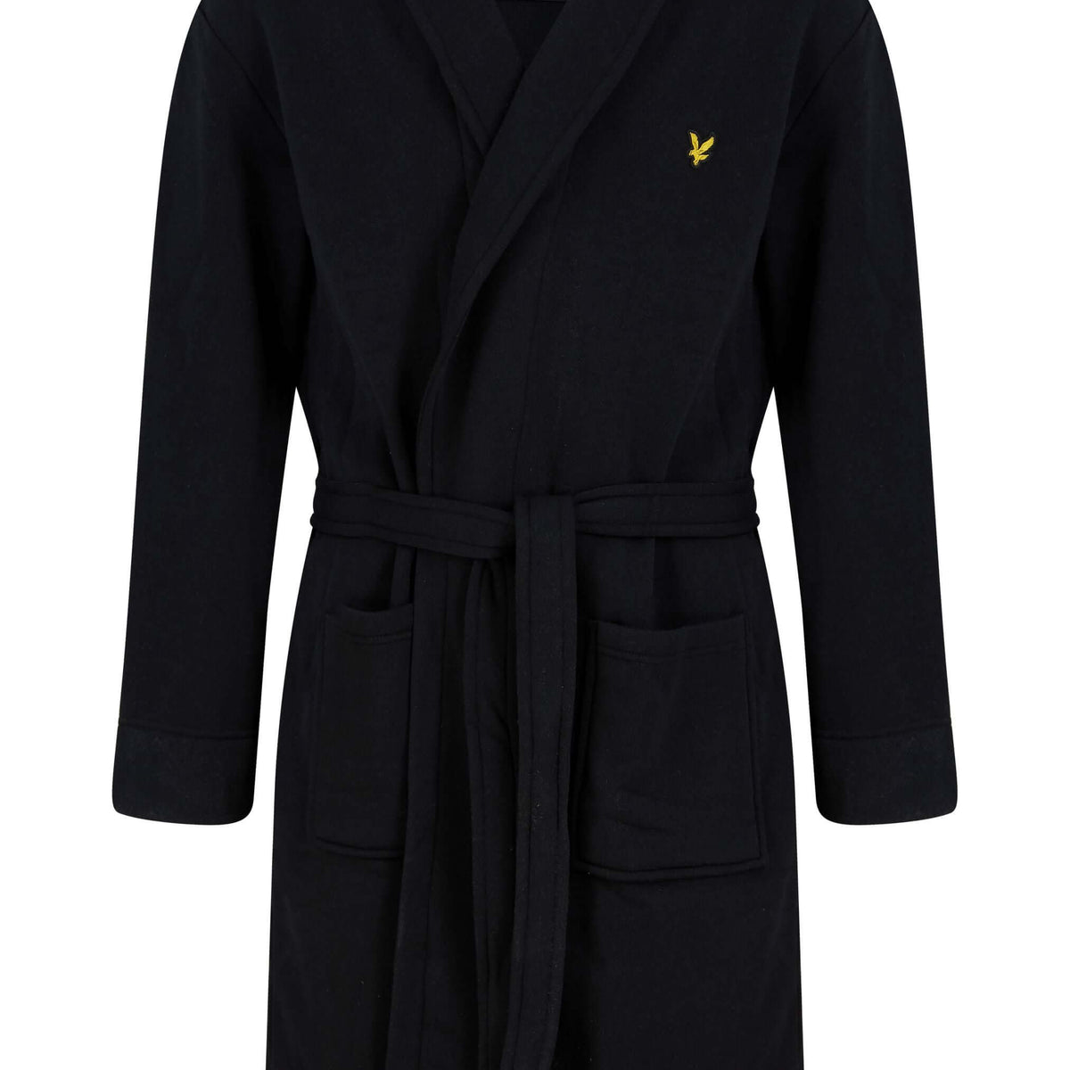 Lyle & Scott Matthew Fleece Dressing Gown Black - Image 1