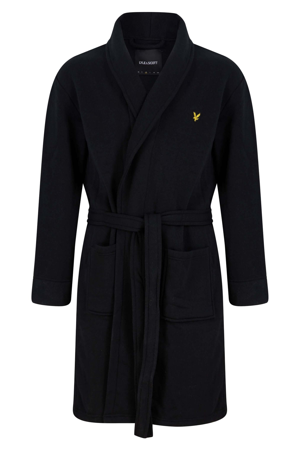 Lyle & Scott Matthew Fleece Dressing Gown Black - Image 1