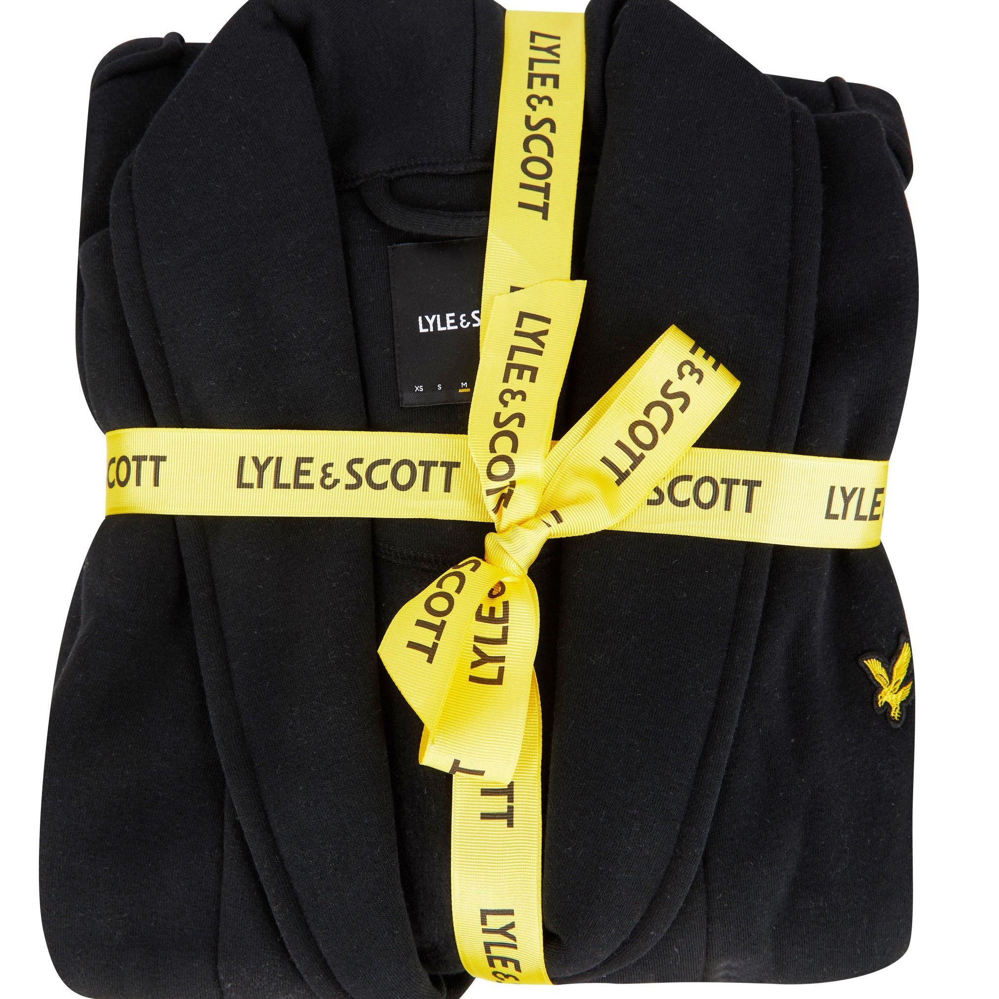 Lyle & Scott Matthew Fleece Dressing Gown Black - Image 4
