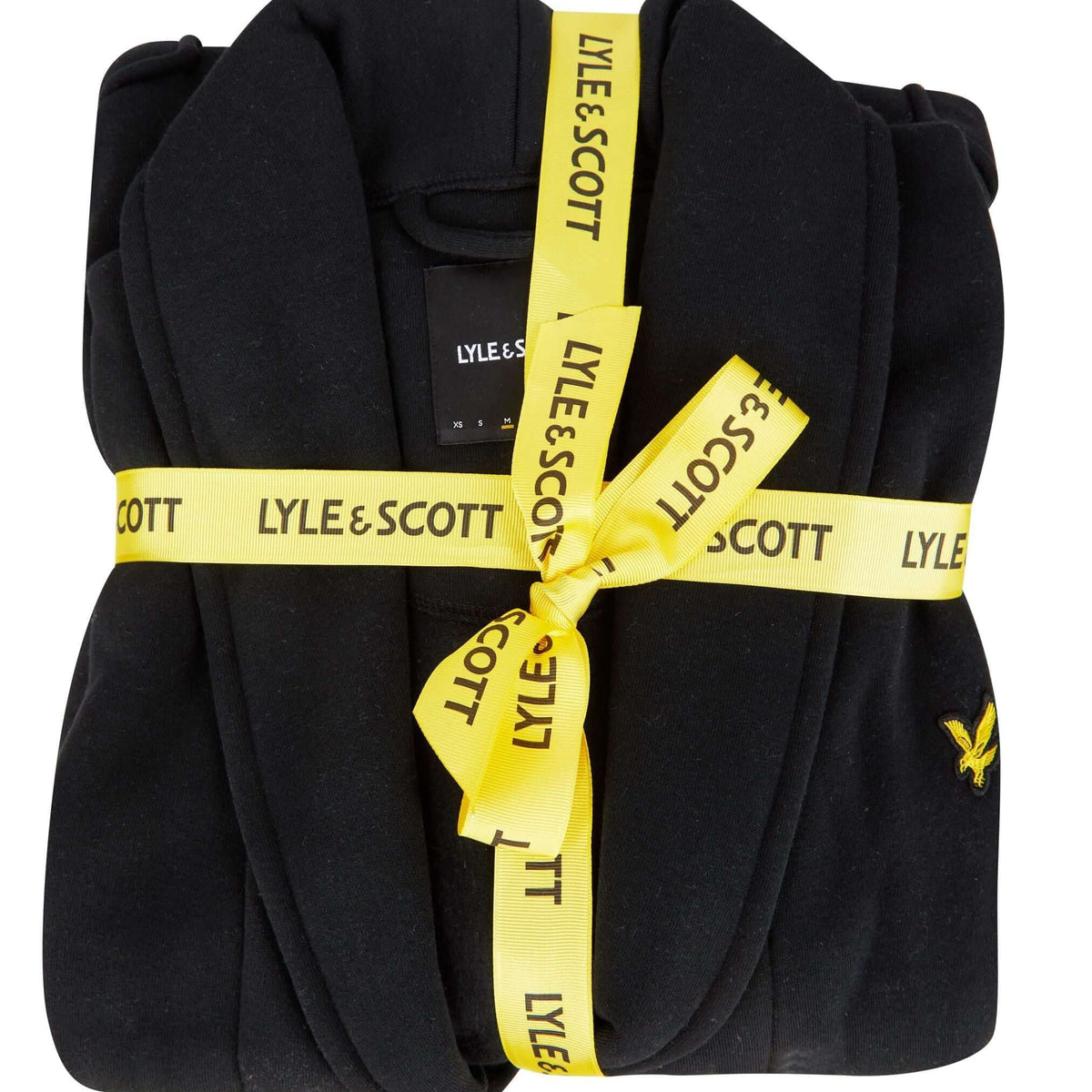 Lyle & Scott Matthew Fleece Dressing Gown Black - Image 4